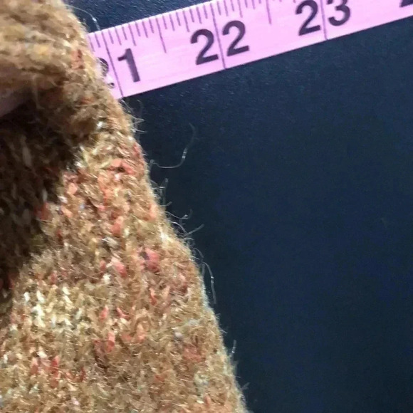 Universal Thread Knit button down,exposed seam,collar,cardigan/sweater,cinnamon - Picture 7 of 11